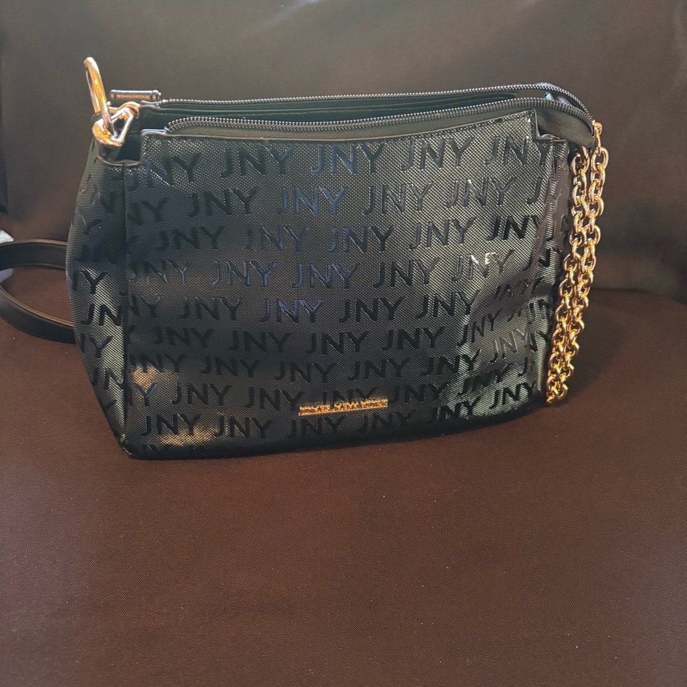 Jones New York Black and Gold Women's Crossbody Bag